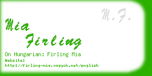 mia firling business card
